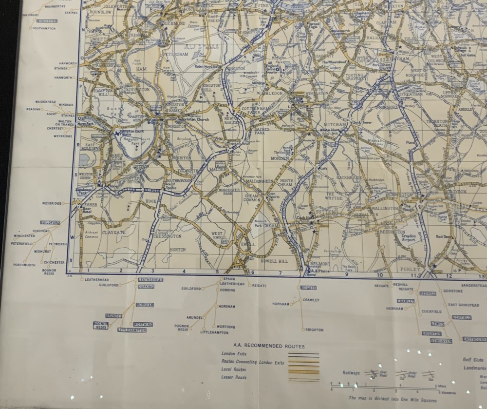 A.A. Duplex Map of London 1930s View IX