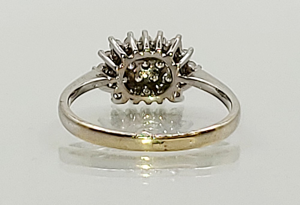 Diamond 0.5ct 9ct White Gold Cluster Ring (T) View V