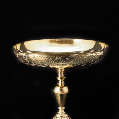 fig 4. A Solid Silver Gilt Tazza With Chased Motifs - Lambert & Co 1907