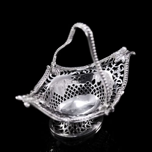 Antique Victorian Small Silver Sweet Basket/bonbon Dish - Charles Stuart Harris 1890