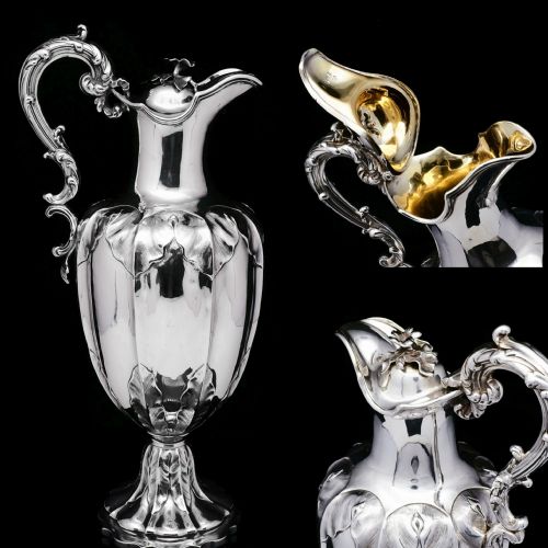 A Victorian Solid Silver Wine Ewer/claret Jug - Edward, John & William Barnard 1843