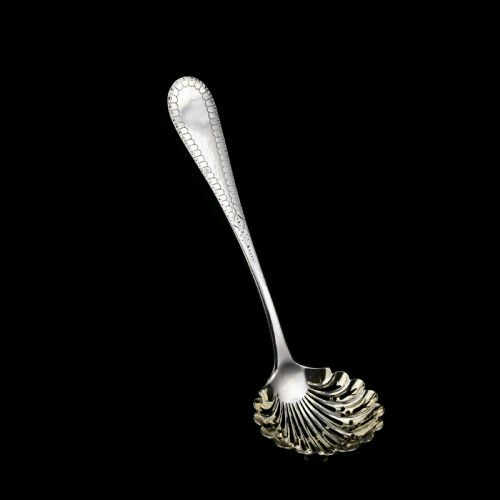 fig 1. A Victorian Solid Silver Sugar Sifter Spoon - Martin Hall & Co. 1876