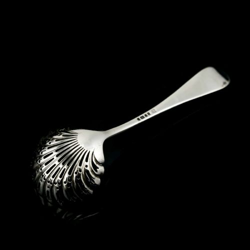 fig 4. A Victorian Solid Silver Sugar Sifter Spoon - Martin Hall & Co. 1876