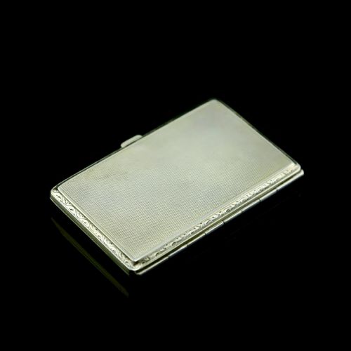 fig 3. An English Solid Silver Enamel Cigarette Case with Landscape Scene - A.J.P London 1927