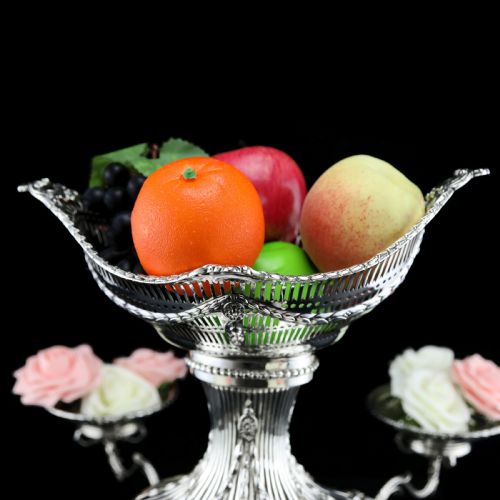 fig 8. Antique Victorian English Solid Silver Epergne Centerpiece in Neoclassical Style - Charles Stuart Harris 1889