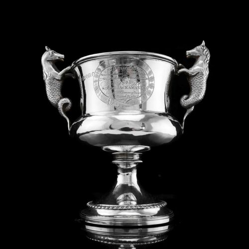 A Georgian Solid Silver Cup/goblet/trophy with Napoleonic Military Interest - Solomon Hougham 1812