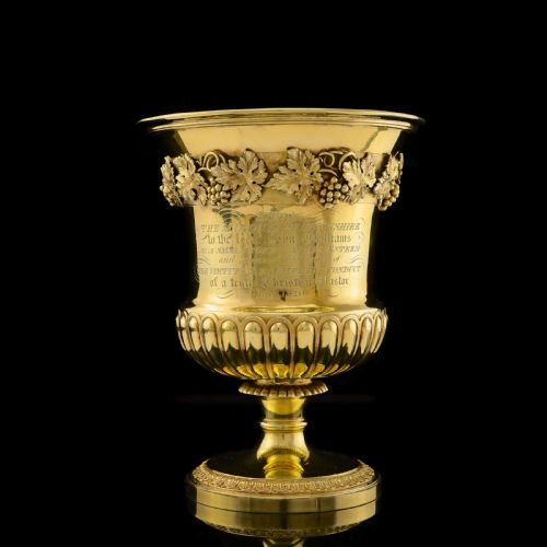 A Magnificent English Georgian Silver Gilt Cup/goblet/trophy (Over 1 Kg)- William Eaton 1819