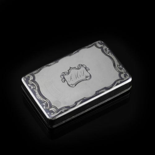 fig 5. Antique Imperial Russian Silver Niello Snuff Box Naval Ship Battle Scene - T.Botkov 1855