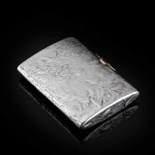 fig 3. Antique Imperial Russian Solid Silver Samorodok Snuff Box Case - Rudolf Veyde c.1900 (??????? ?????)