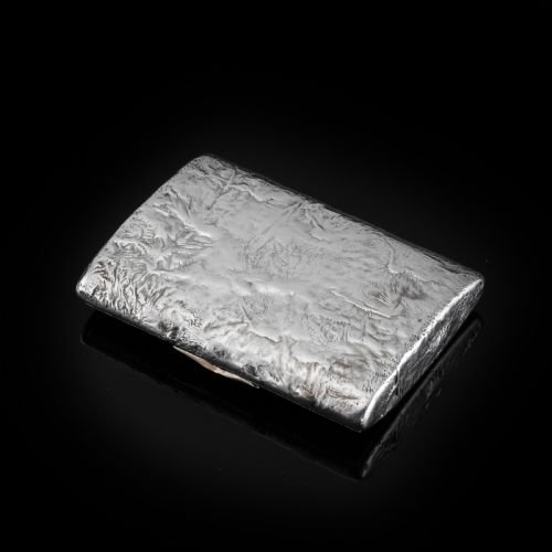 fig 4. Antique Imperial Russian Solid Silver Samorodok Snuff Box Case - Rudolf Veyde c.1900 (??????? ?????)