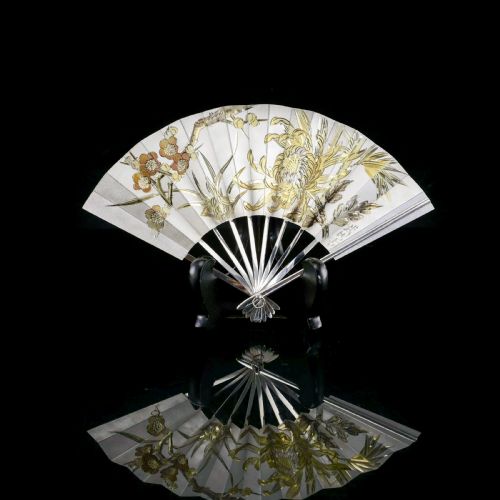 A Vintage Japanese Solid Silver Fan (Sensu/o-gi) - C.1960s