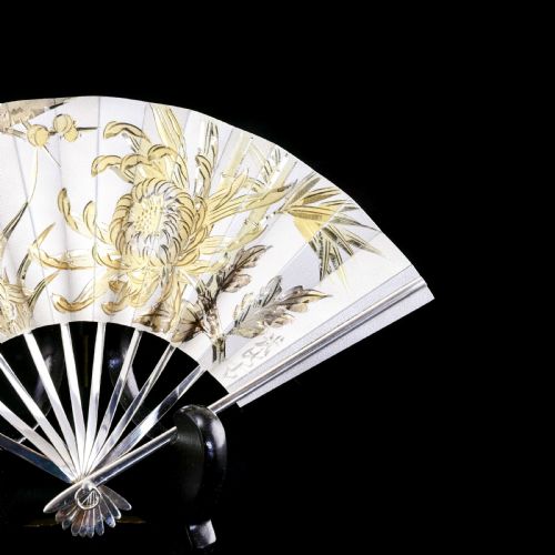 fig 4. A Vintage Japanese Solid Silver Fan (Sensu/O-gi) - c.1960s