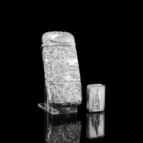 fig 1. Antique Solid Silver Victorian Cigar Cheroot Case