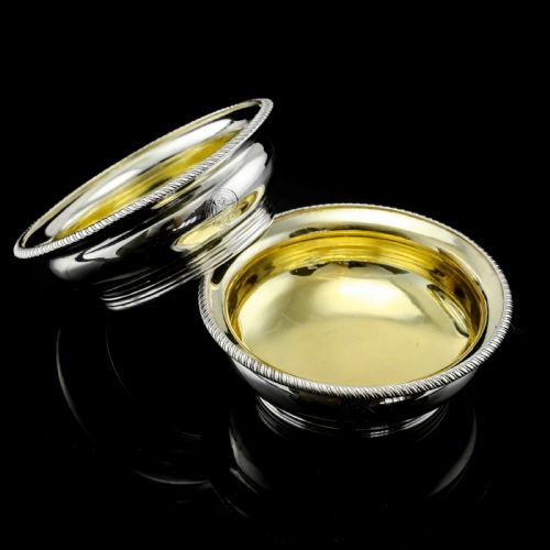 Antique Georgian Solid Silver Pair of Salt Cellars - Joseph Felix Podio 1809