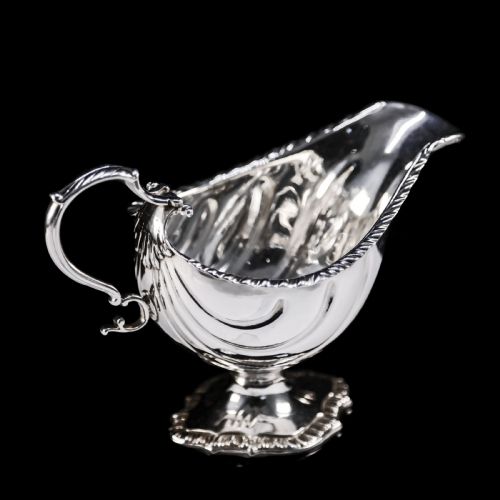 Antique Georgian Solid Silver Sauce Boat, Scottish Baronet Interest - William Shaw 1766