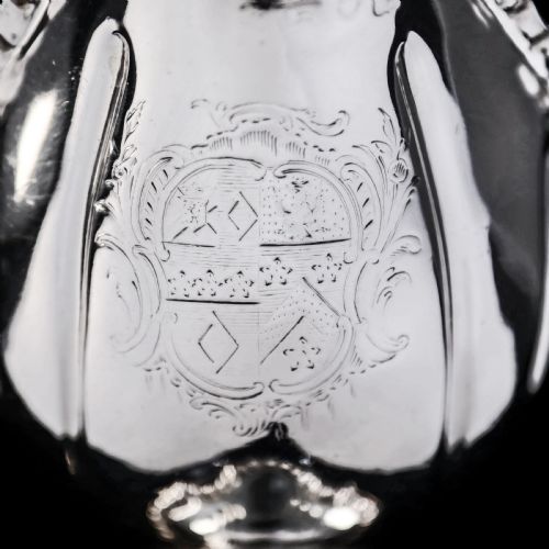 fig 2. Antique Georgian Solid Silver Sauce Boat, Scottish Baronet Interest - William Shaw 1766