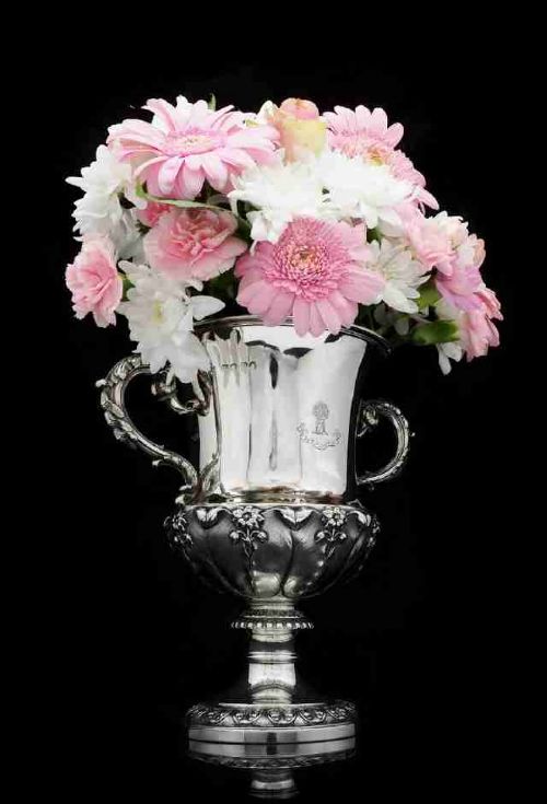 A Magnificent Georgian Solid Silver Two Handled Cup / Trophy in Campagna Form - Barnard 1829
