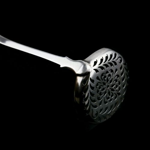 fig 3. Antique Victorian Solid Sterling Silver Sugar Sifter Spoon - A B Savory & Sons (William Smily) 1856