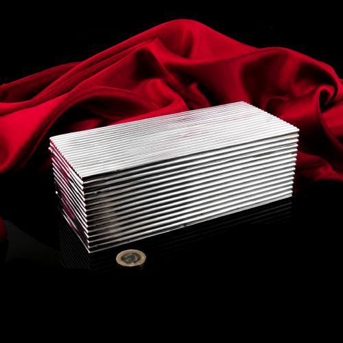 A Very Rare Victorian Solid Silver Large Box with Reeded Lines - L. Spiers 1891