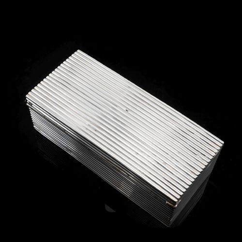 fig 2. A Very Rare Victorian Solid Silver Large Box with Reeded Lines - L. Spiers 1891