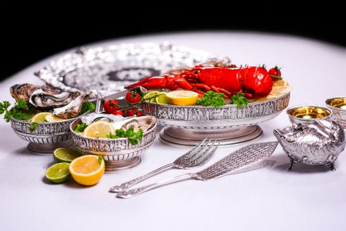 Antique English Large Solid Silver Bowls, Set of 3 with Roman Frieze - Elkington & Co 1895