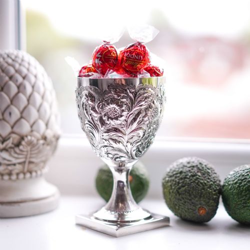 Antique Georgian Solid Silver Goblet/cup with High Emboss Chasing - Solomon Hougham 1801