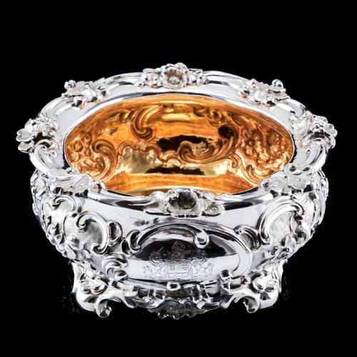fig 4. Antique Victorian Solid Silver Bowl Magnificently Chased - John Edward Terrey 1844