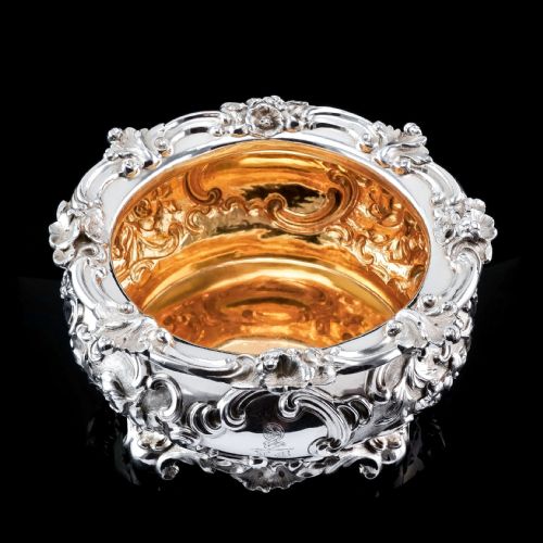 fig 6. Antique Victorian Solid Silver Bowl Magnificently Chased - John Edward Terrey 1844