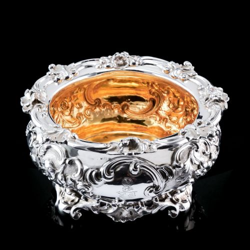 fig 9. Antique Victorian Solid Silver Bowl Magnificently Chased - John Edward Terrey 1844