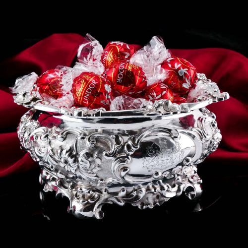 Antique Victorian Solid Silver Bowl Magnificently Chased - John Edward Terrey 1844