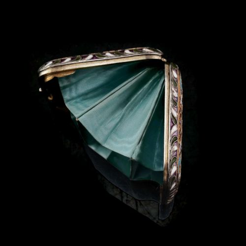 fig 7. Antique Imperial Russian Solid Silver Cloisonne Enamel Purse/Case - Zverev Nikolay Nikolayevich c.1900