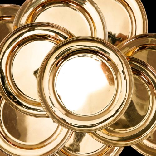A MAGNIFICENT SET OF 12 GEORGIAN SOLID SILVER GILT DISHES 17801811 - ADDITIONAL PHOTO 4