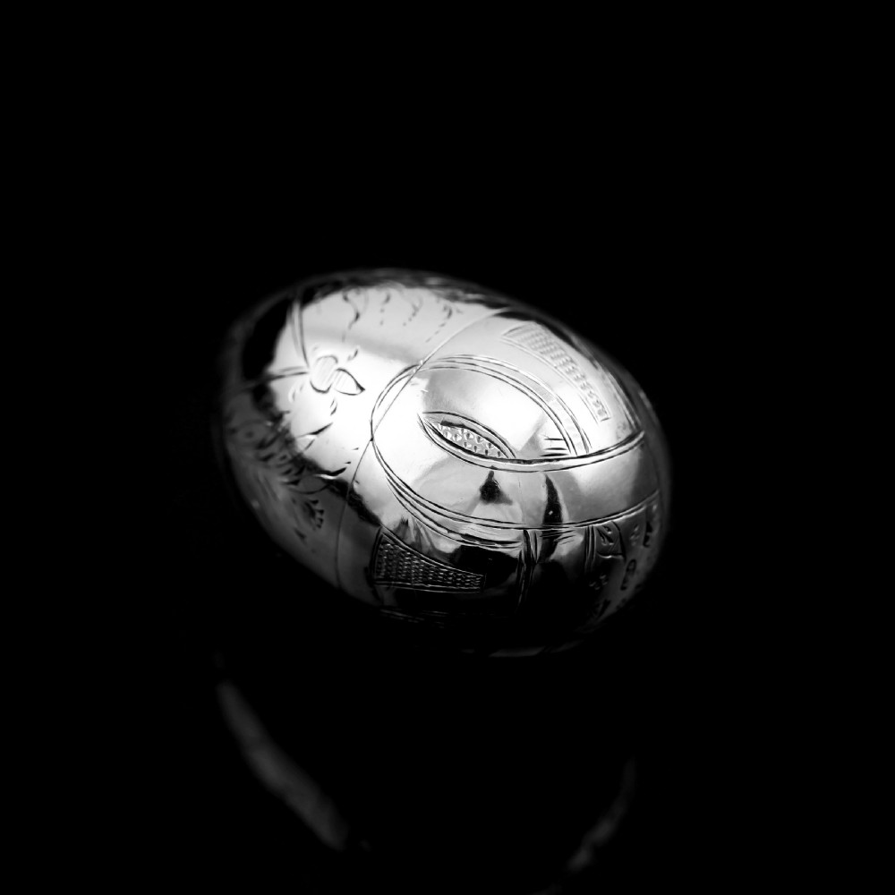 Antique Imperial Russian Solid Silver Egg - J.E. Sallman, St Petersburg, Mid-19th Century View VII