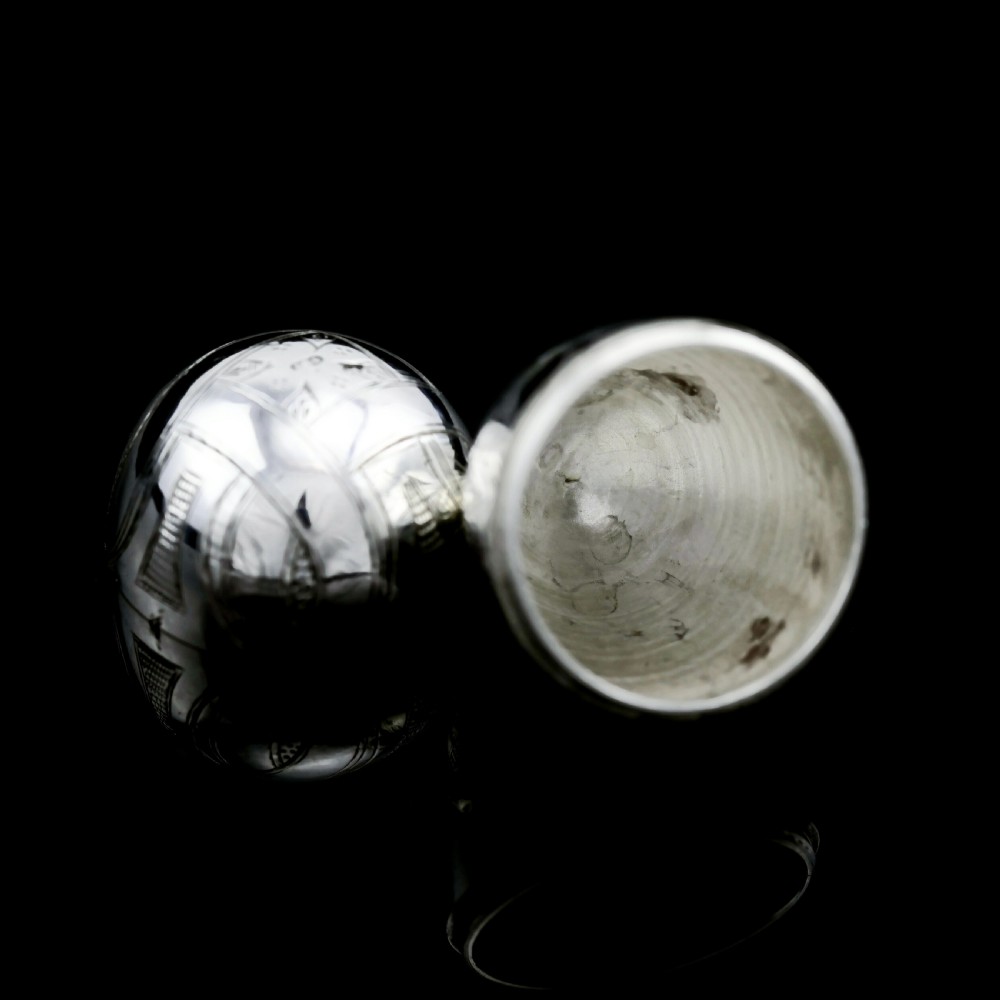 Antique Imperial Russian Solid Silver Egg - J.E. Sallman, St Petersburg, Mid-19th Century View IX