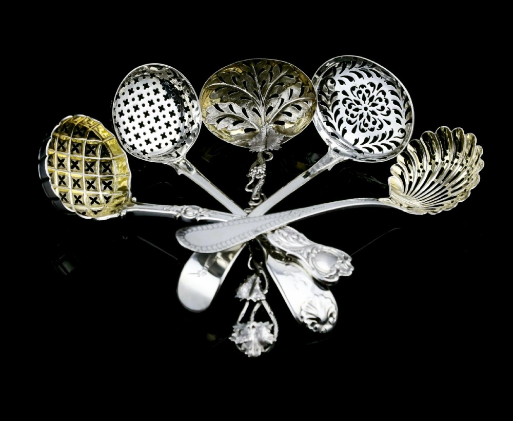 A Victorian Solid Silver Sugar Sifter Spoon - Martin Hall & Co. 1876 View IX