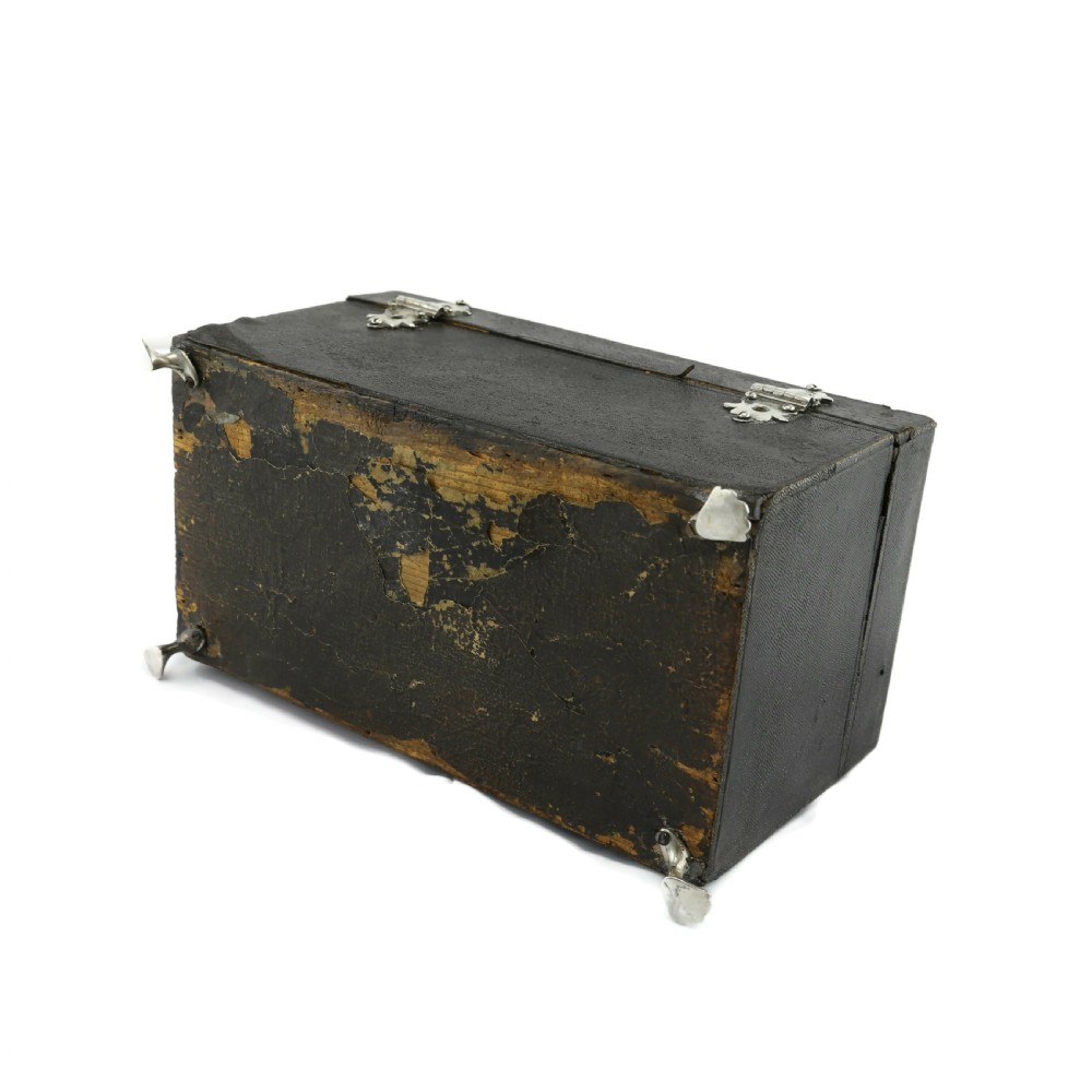 Antique Solid Silver Tea Caddy/Canister Set with Shagreen Box Case & Accessories - Peter (Pierre) Gillois 1759 View VI