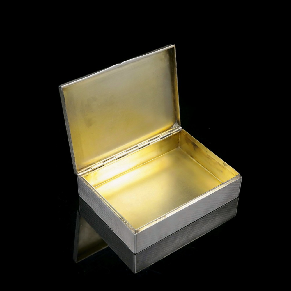 A Large Solid Silver Enamel Landscape Scene Box - London, AJ,1928 View IX
