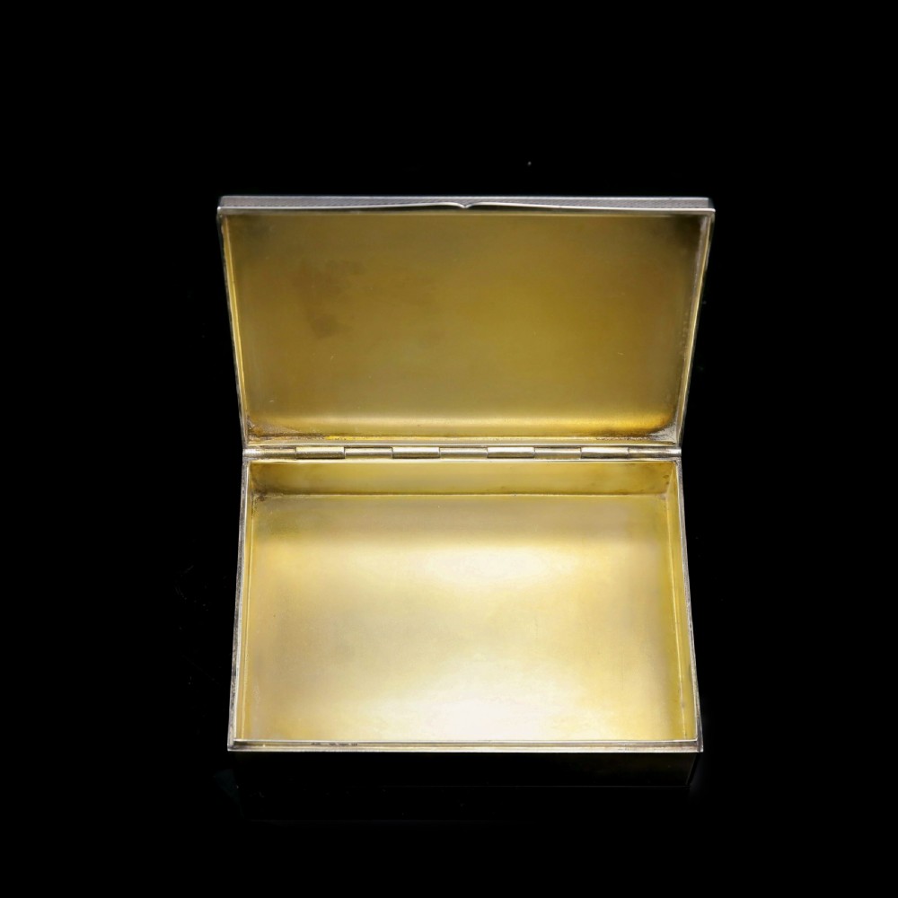 A Large Solid Silver Enamel Landscape Scene Box - London, AJ,1928 View X