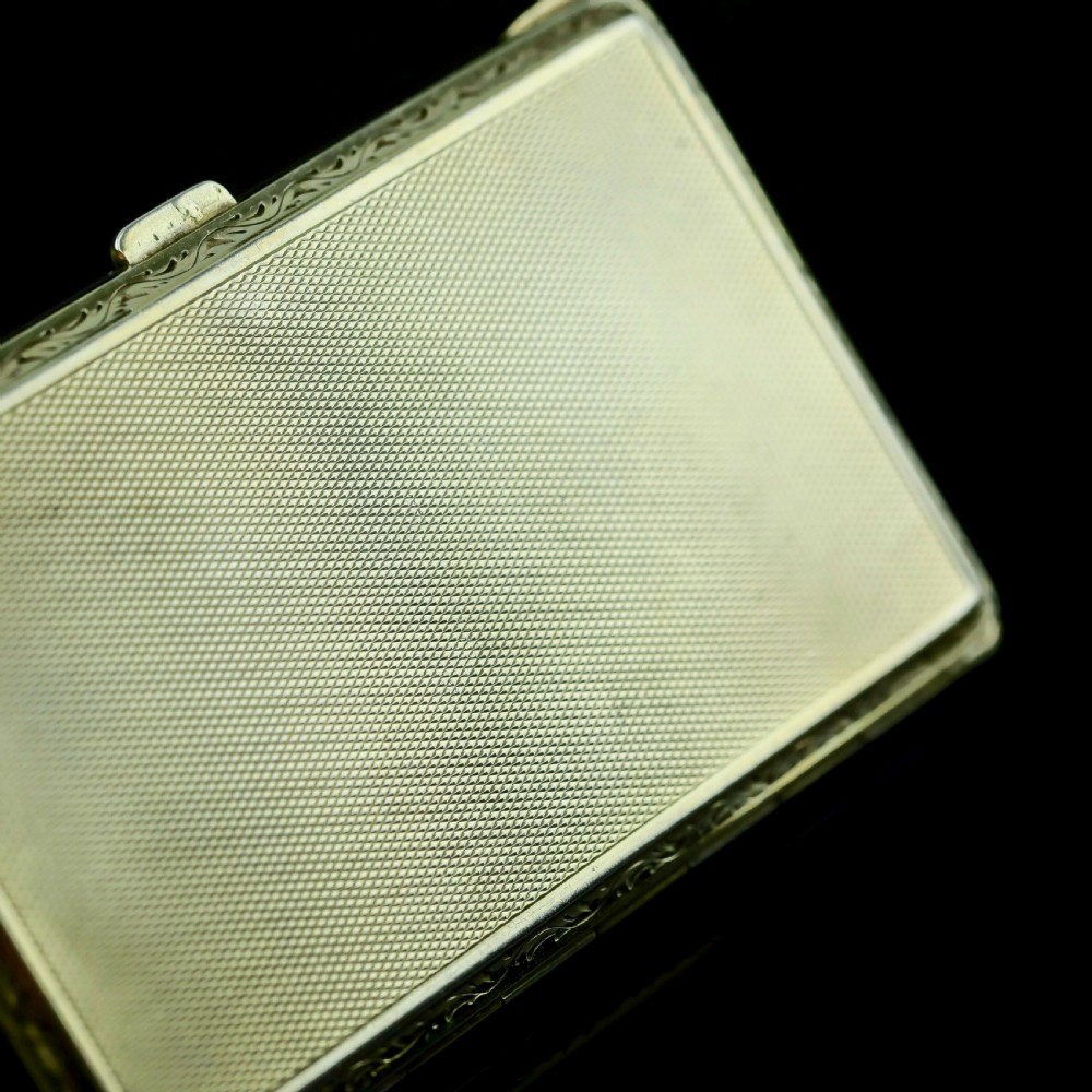 An English Solid Silver Enamel Cigarette Case with Landscape Scene - A.J.P London 1927 View XIV
