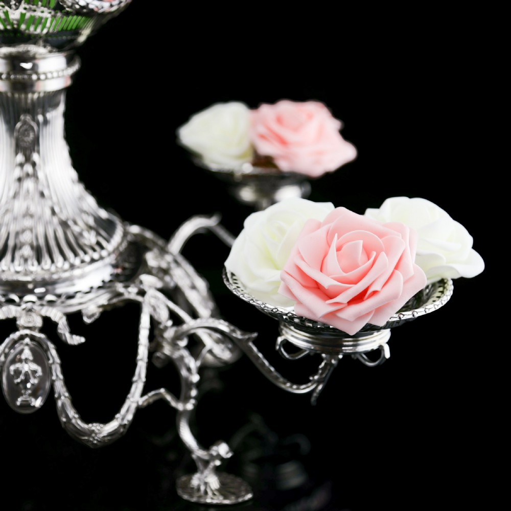 Antique Victorian English Solid Silver Epergne Centerpiece in Neoclassical Style - Charles Stuart Harris 1889 View VI