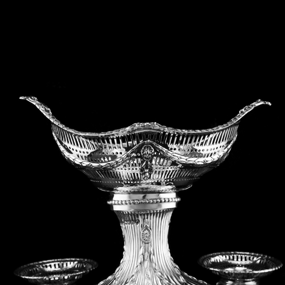 Antique Victorian English Solid Silver Epergne Centerpiece in Neoclassical Style - Charles Stuart Harris 1889 View XIV