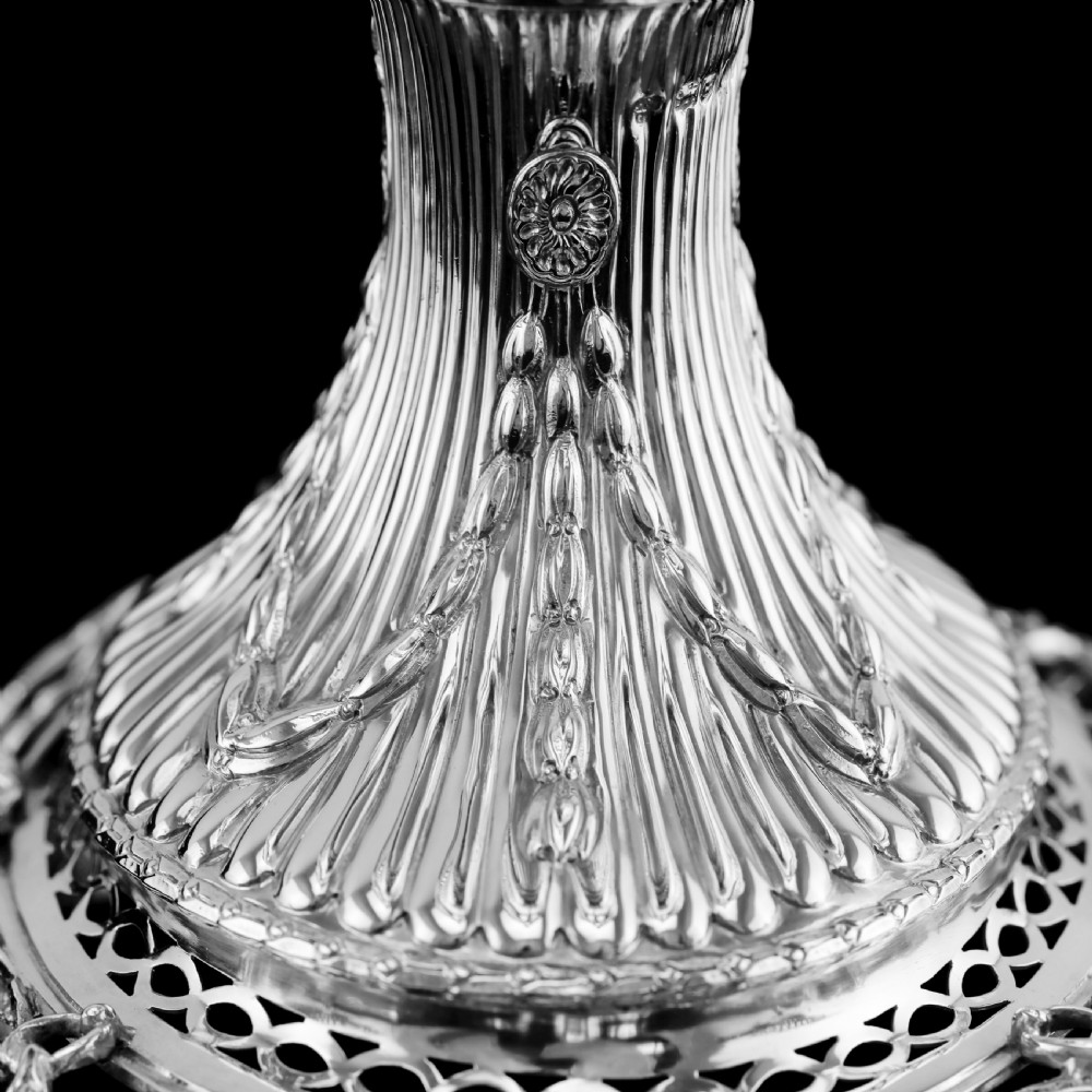 Antique Victorian English Solid Silver Epergne Centerpiece in Neoclassical Style - Charles Stuart Harris 1889 View XVIII
