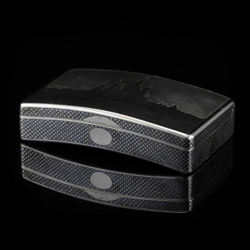 Antique Imperial Russian Silver Niello Snuff Box Kremlin Scene - Vasili Semenov 1863 View IX