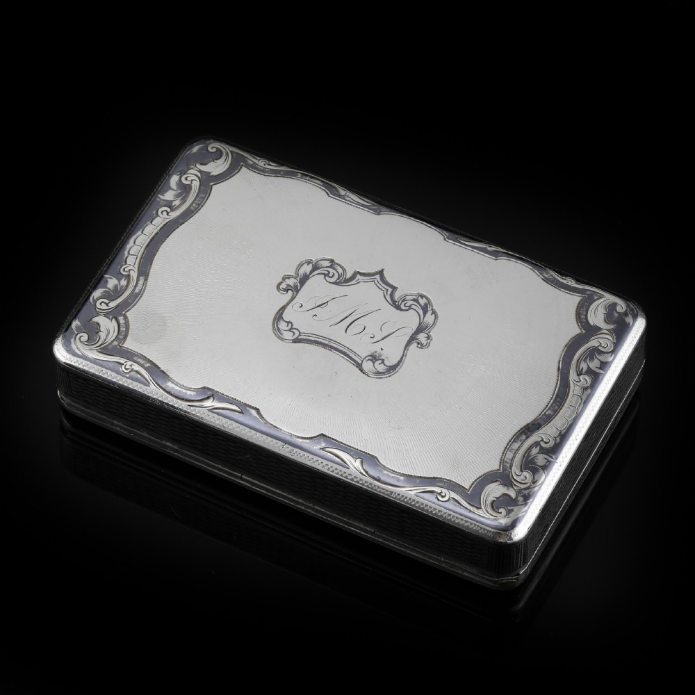 Antique Imperial Russian Silver Niello Snuff Box Naval Ship Battle Scene - T.Botkov 1855 View V