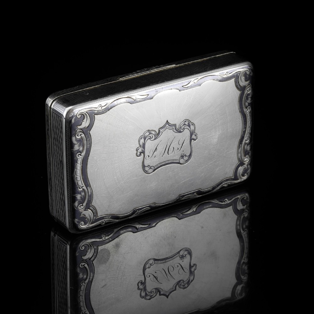 Antique Imperial Russian Silver Niello Snuff Box Naval Ship Battle Scene - T.Botkov 1855 View X