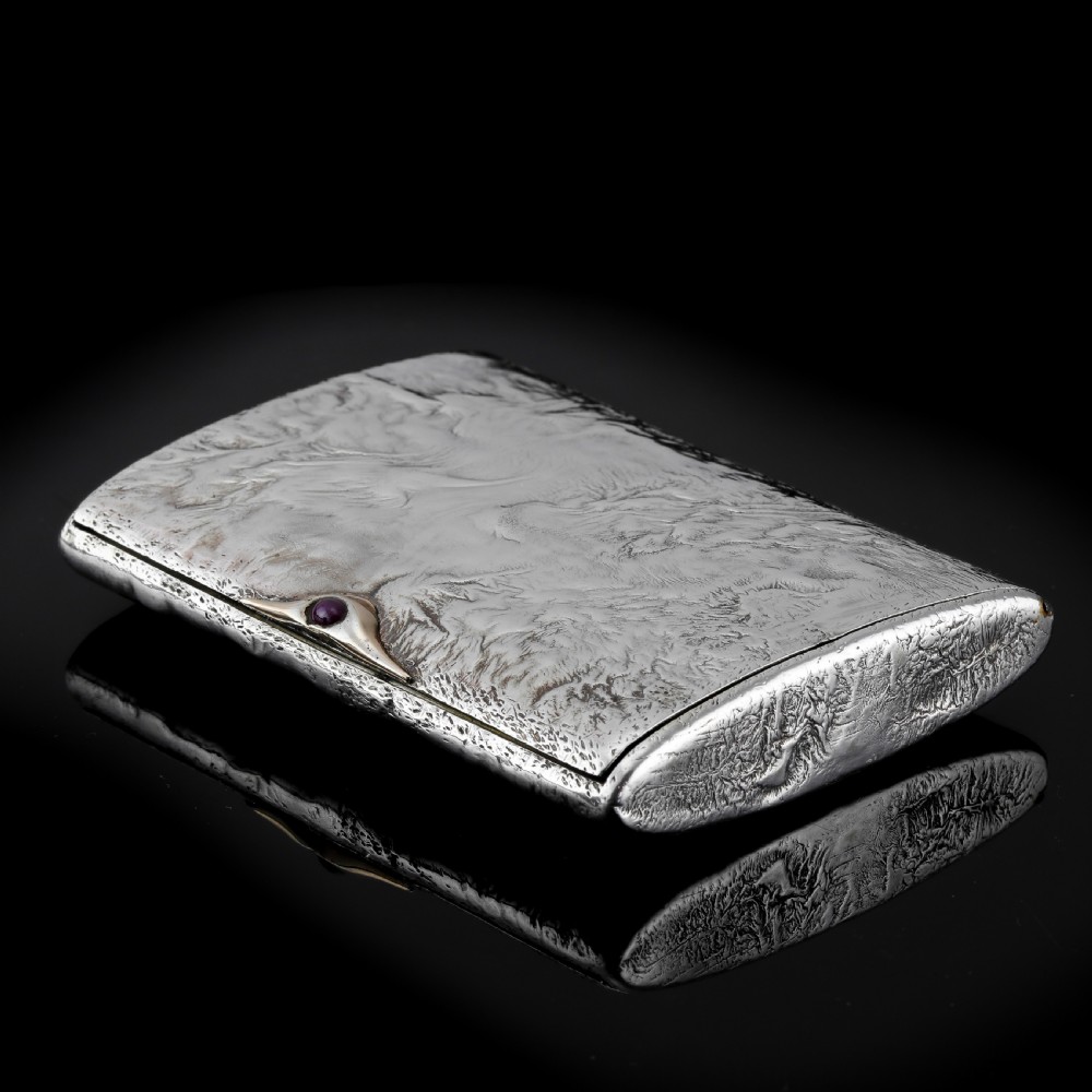 Antique Imperial Russian Solid Silver Samorodok Snuff Box Case - Rudolf Veyde c.1900 (??????? ?????) View VII