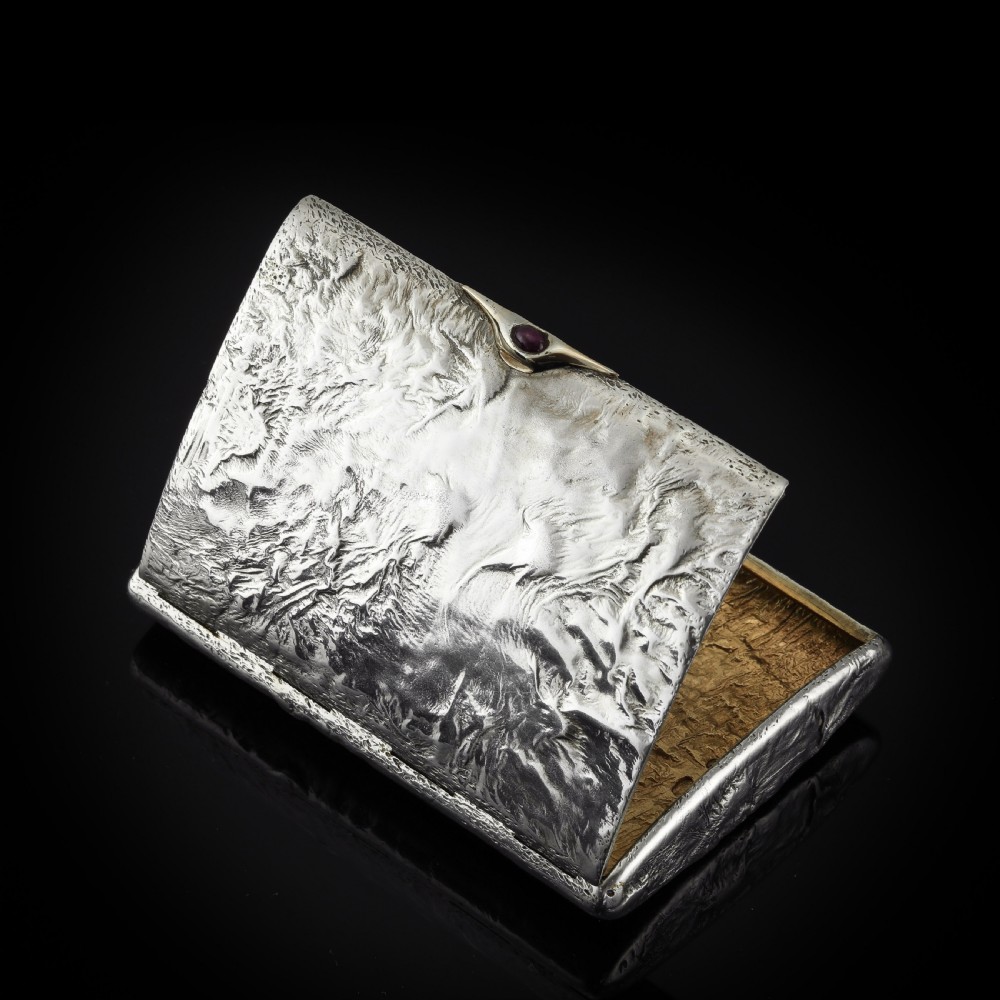 Antique Imperial Russian Solid Silver Samorodok Snuff Box Case - Rudolf Veyde c.1900 (??????? ?????) View XII
