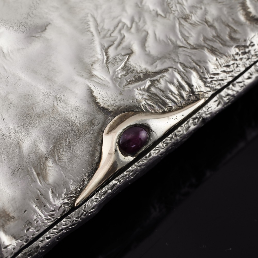 Antique Imperial Russian Solid Silver Samorodok Snuff Box Case - Rudolf Veyde c.1900 (??????? ?????) View XIII