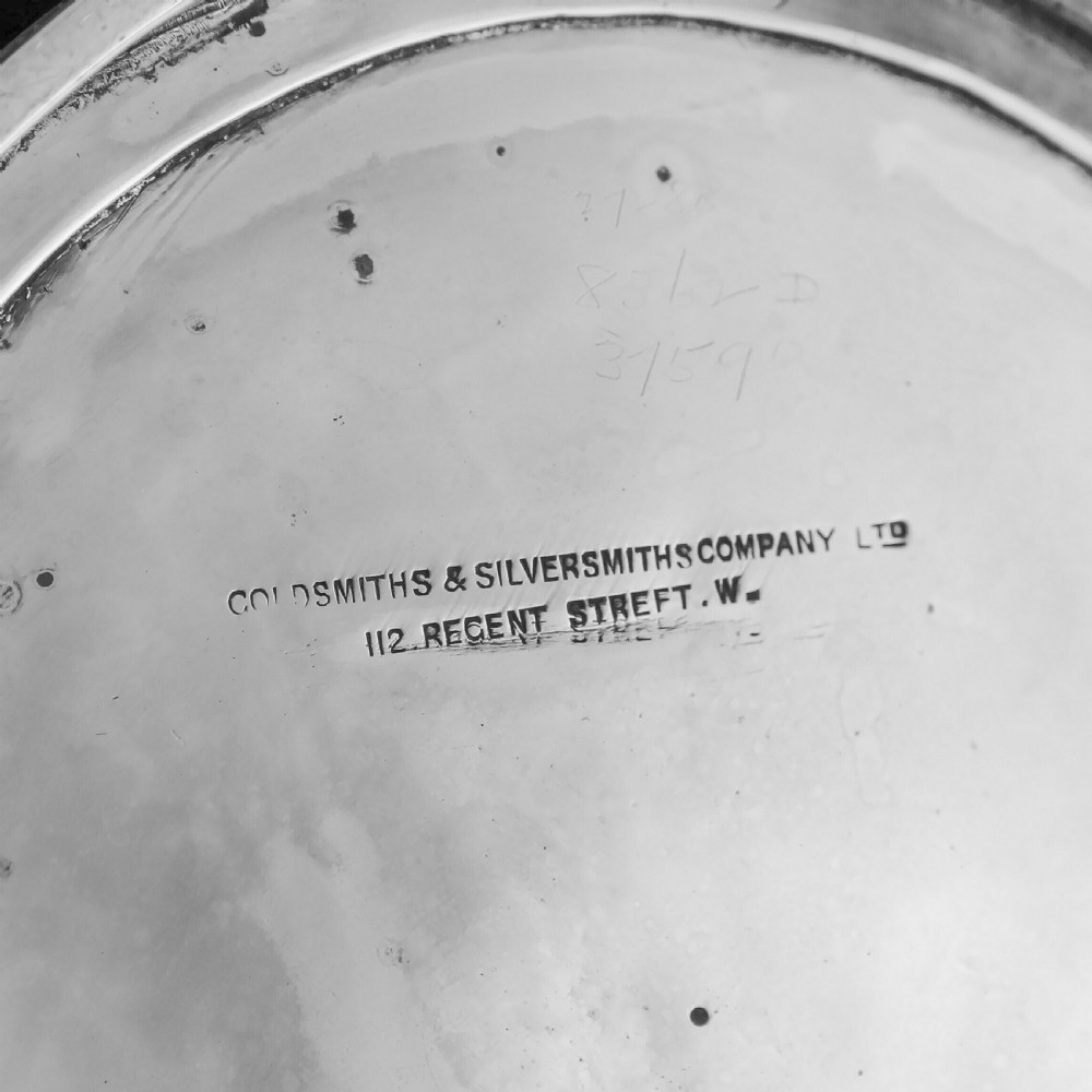 Antique Solid Sterling Silver Large Tankard with Royal Marines Officer Interest - Goldsmiths & Silversmiths Co 1900 View XXV