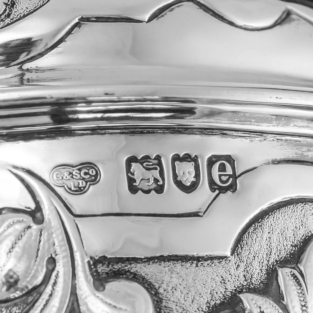 Antique Solid Sterling Silver Large Tankard with Royal Marines Officer Interest - Goldsmiths & Silversmiths Co 1900 View XXVI
